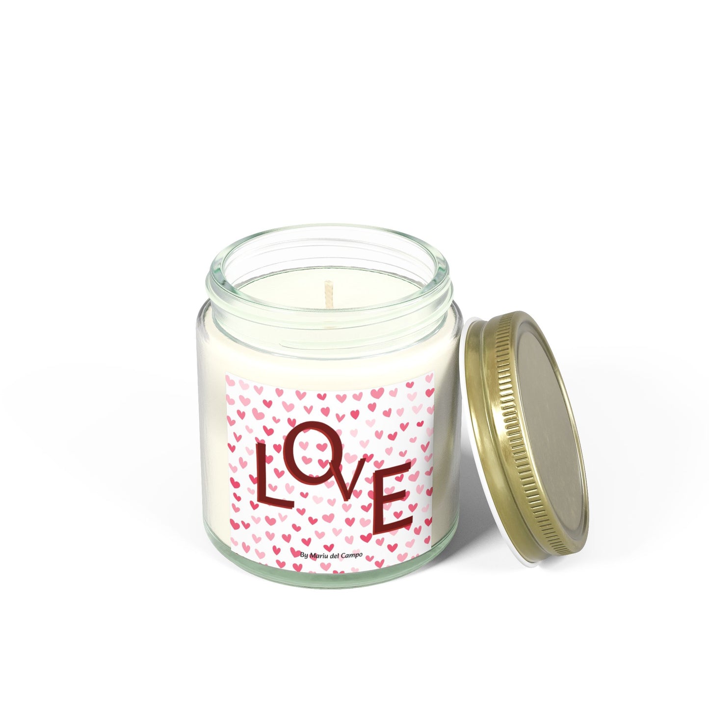 Scented Coconut Apricot Candles (4oz, 9oz) by Mariu del Campo.