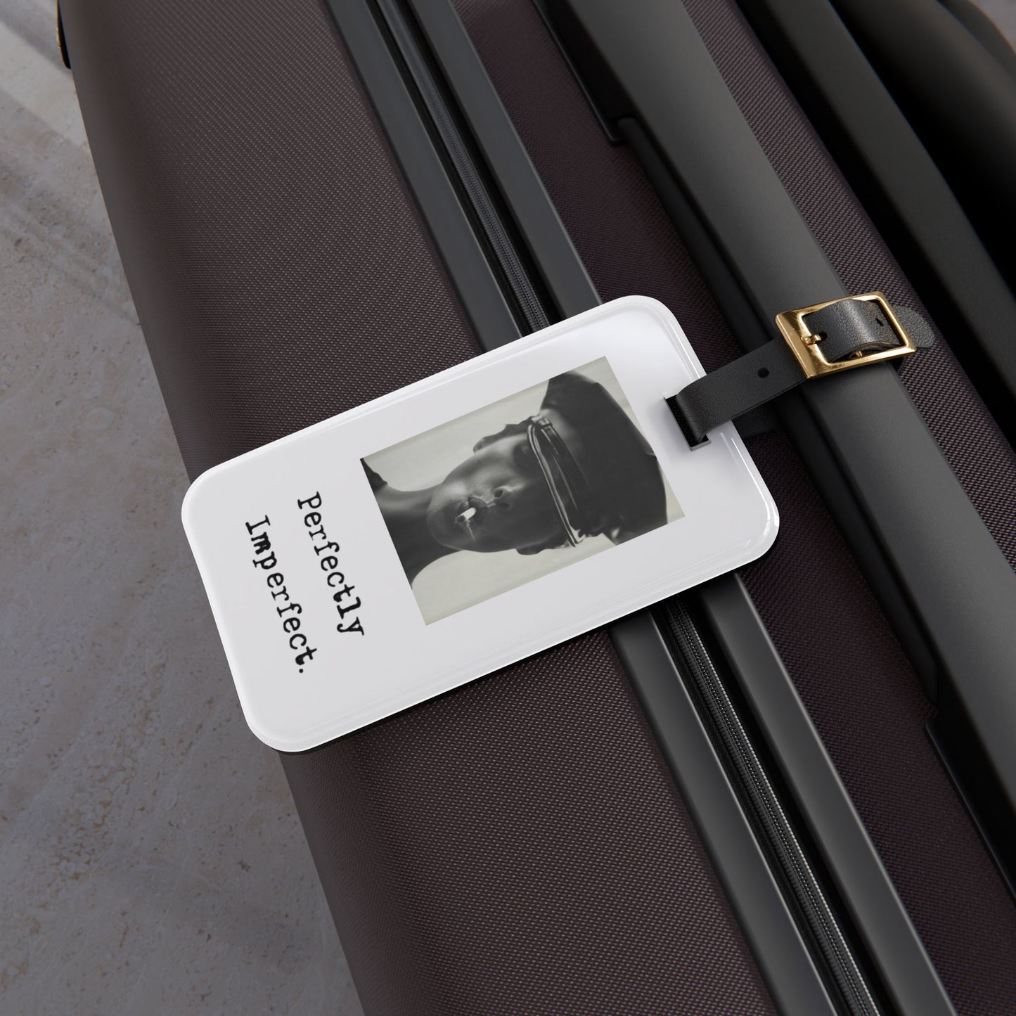 Luggage Tag Perfectly imperfect by Mariu del Campo.