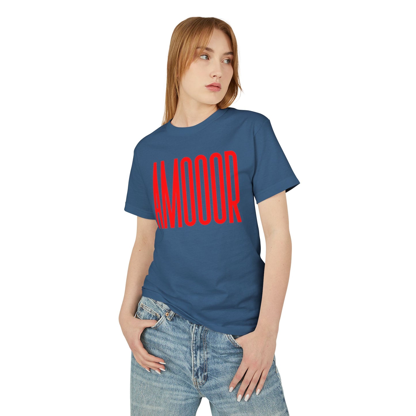T-Shirt AMOOOR Unisex Heavyweight Cotton Tee by Mariu del Campo.