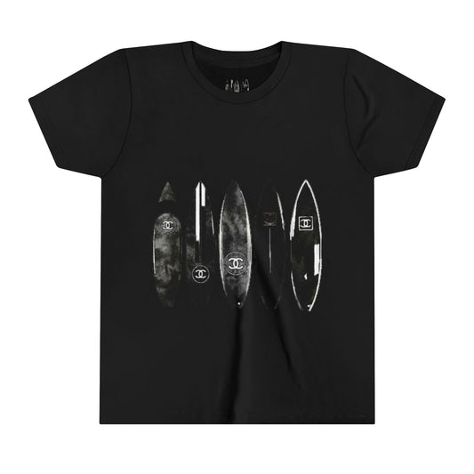 T-Shirt Youth Surf by Mariu del Campo — white option front view