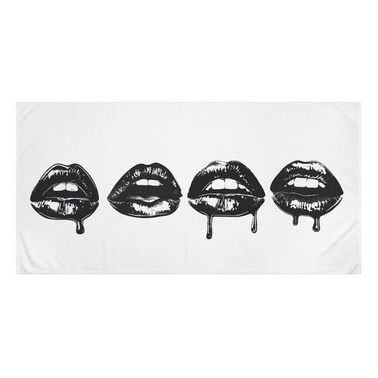 Towel Mink-Cotton Lips by Mariu del Campo — fabric texture close-up