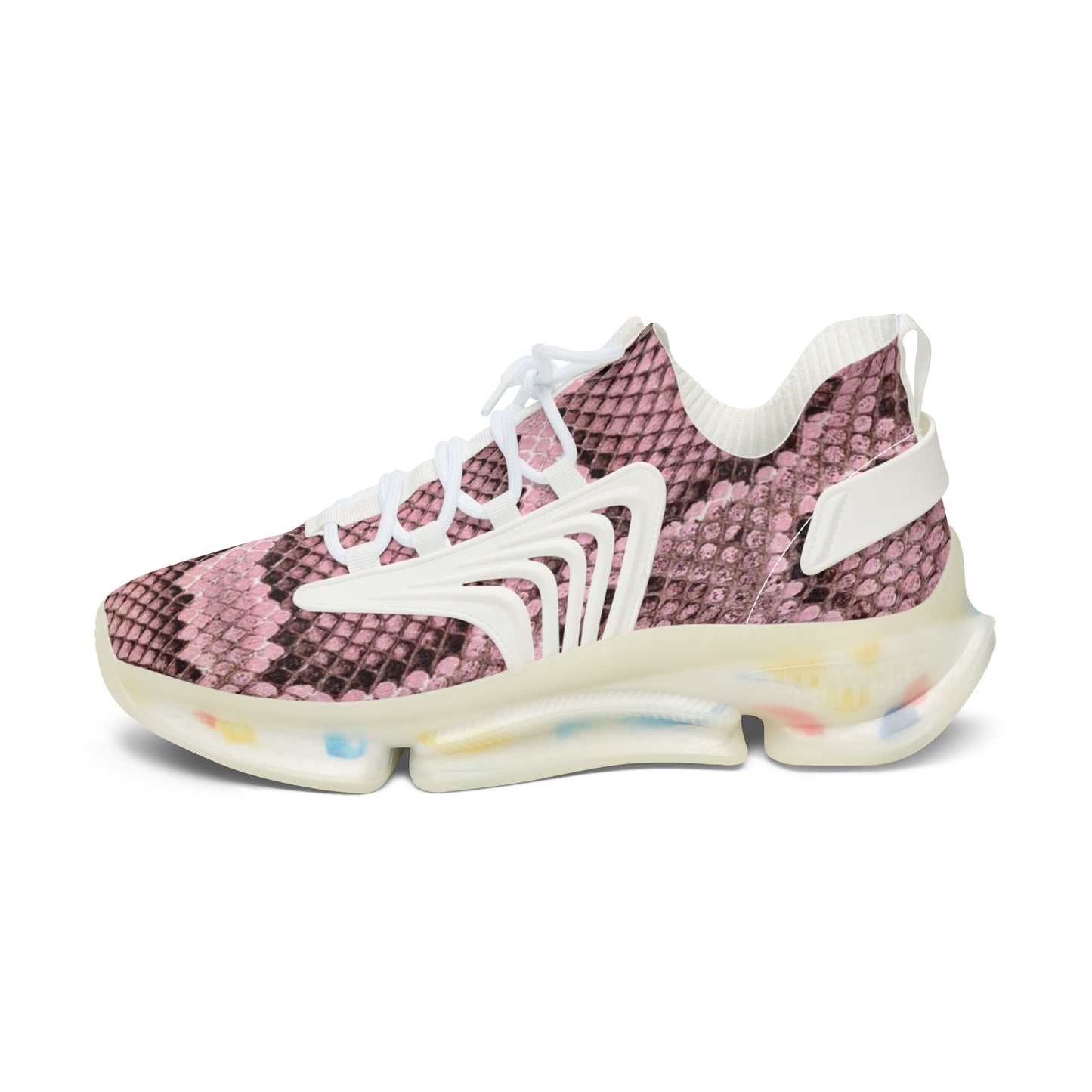 Sneakers Women's Mesh pink reptile by Mariu del Campo.