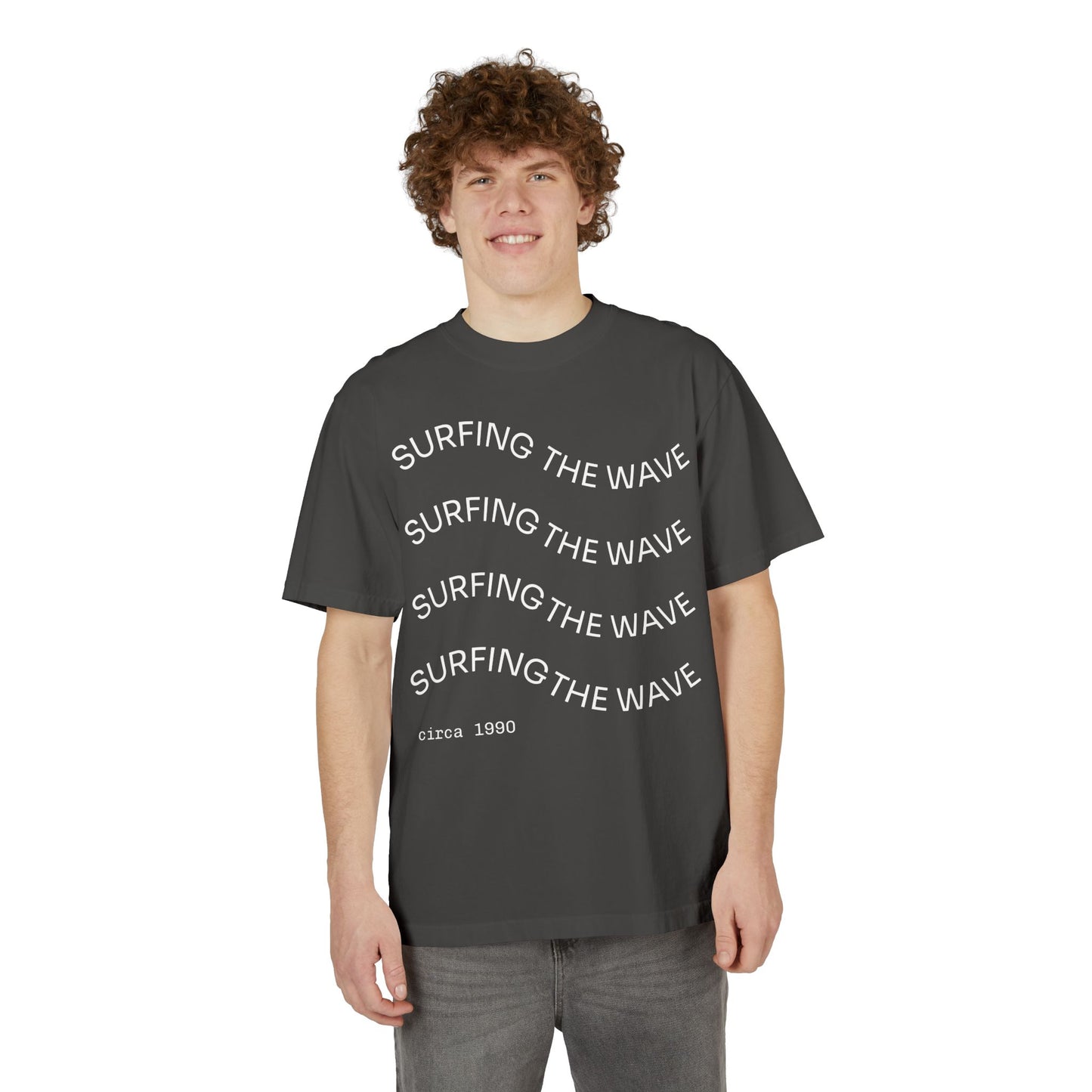 T-Shirt Surfing Wave Unisex by Mariu del Campo.