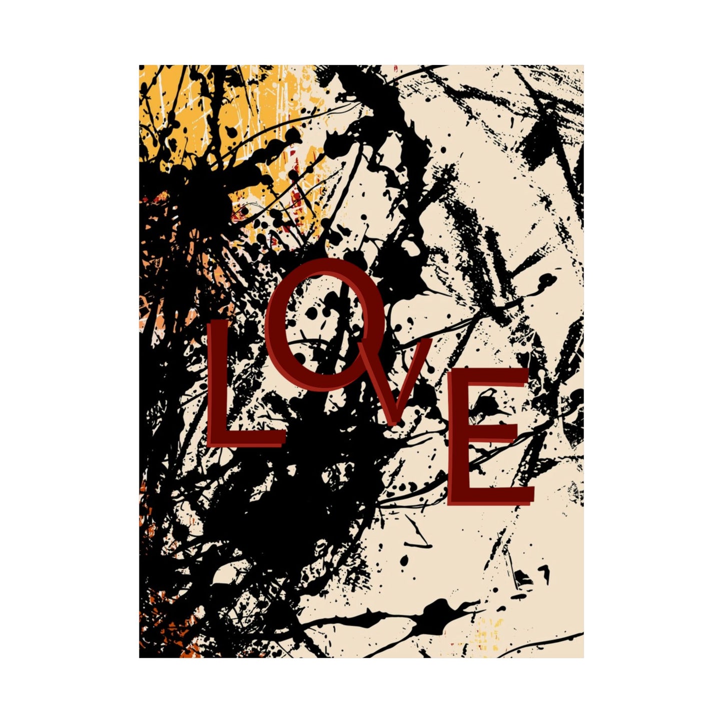 Posters Matte Vertical Love Paint by Mariu del Campo.