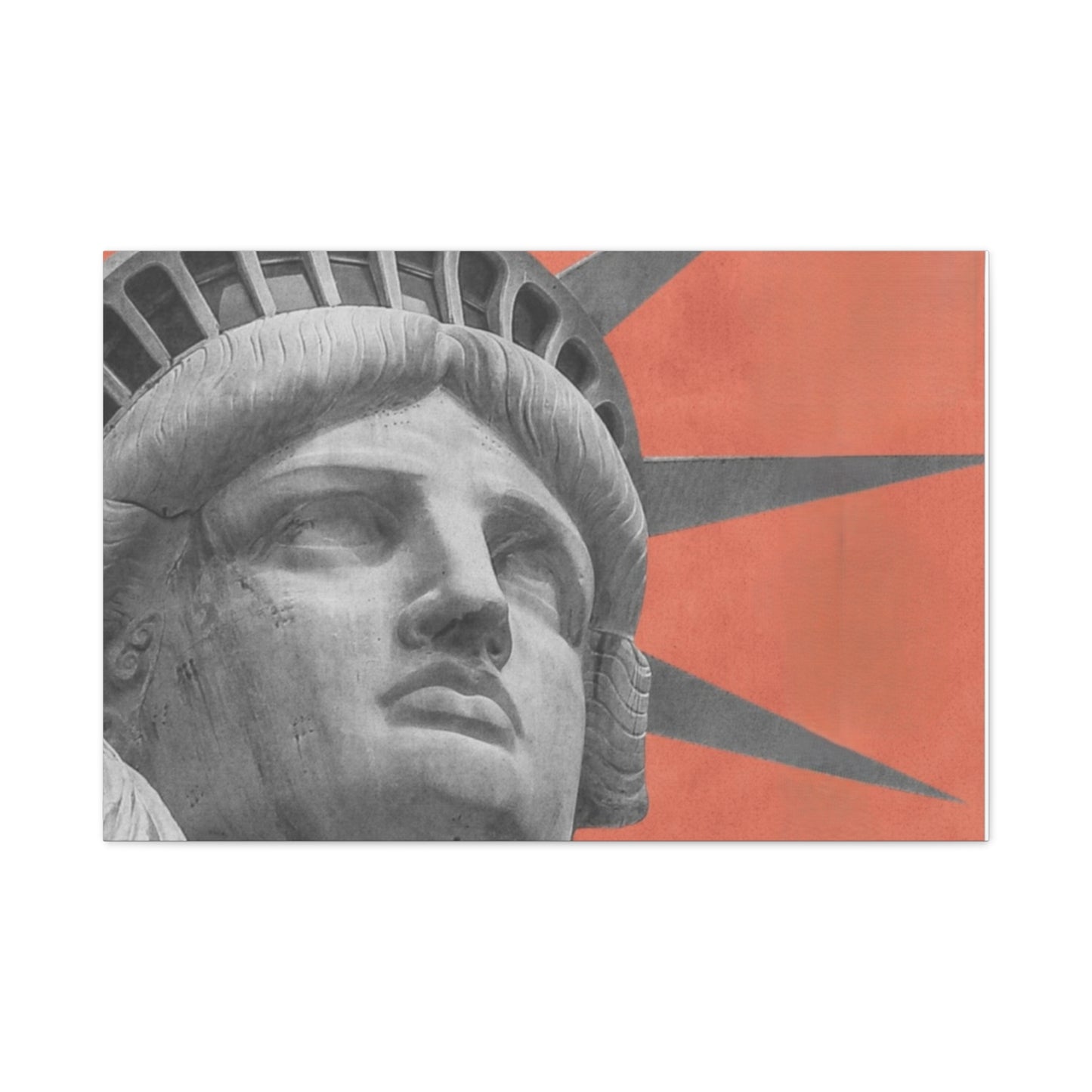Canvas Matte featuring the iconic Liberty Statue by Mariu del Campo.
