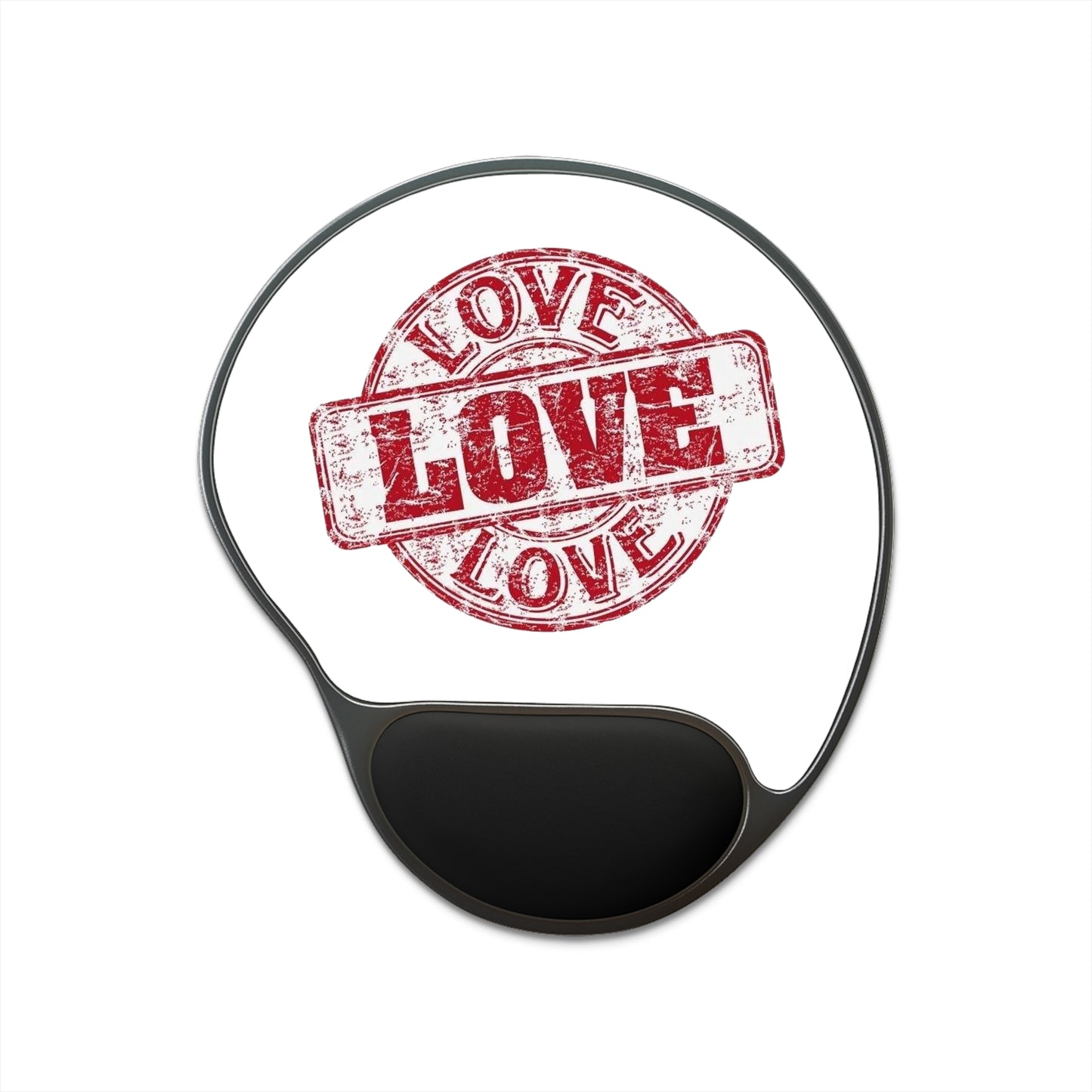 Mouse Pad With Wrist Rest Love by Mariu del Campo.