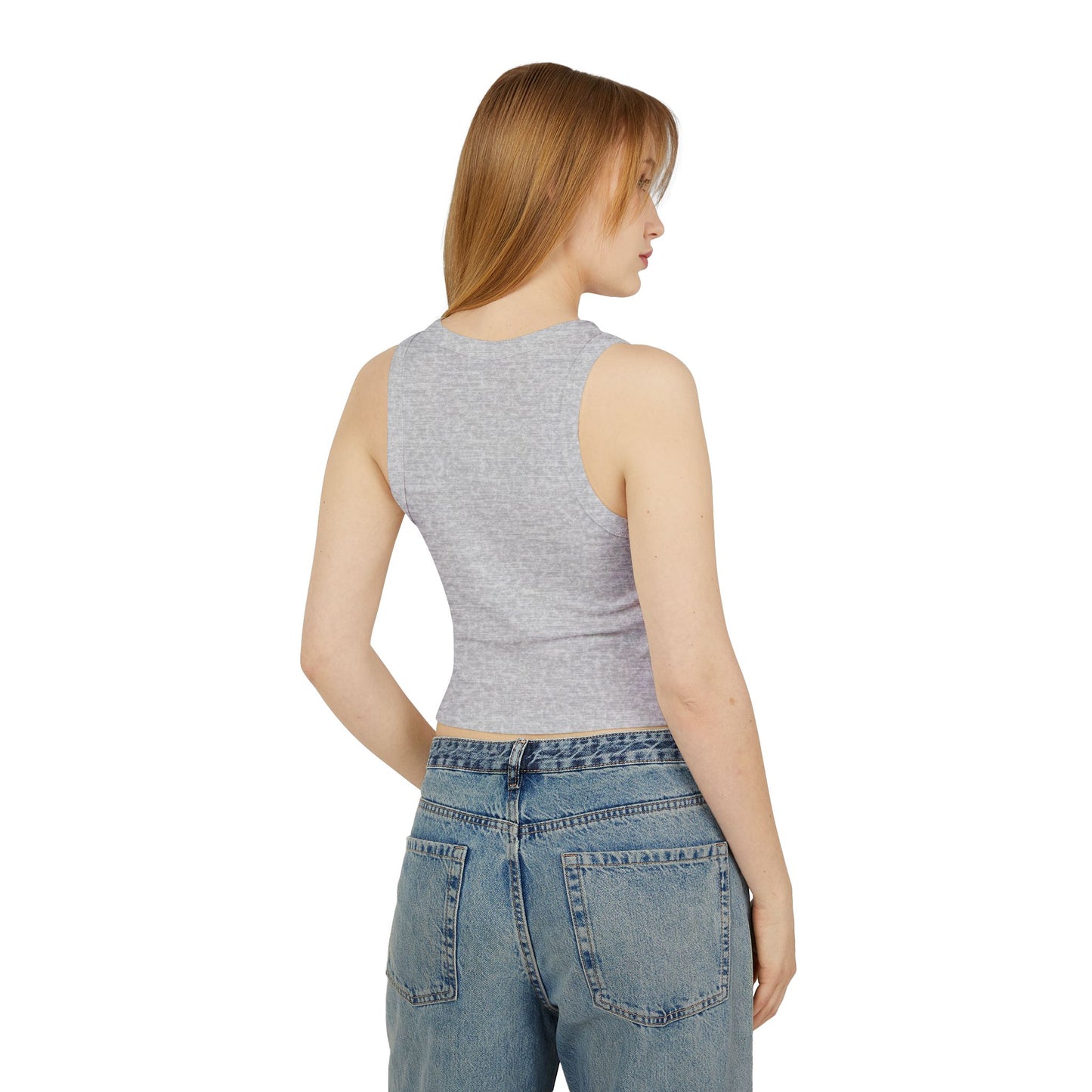 Top Women's Micro Rib Racer Tank rock star by Mariu del Campo.