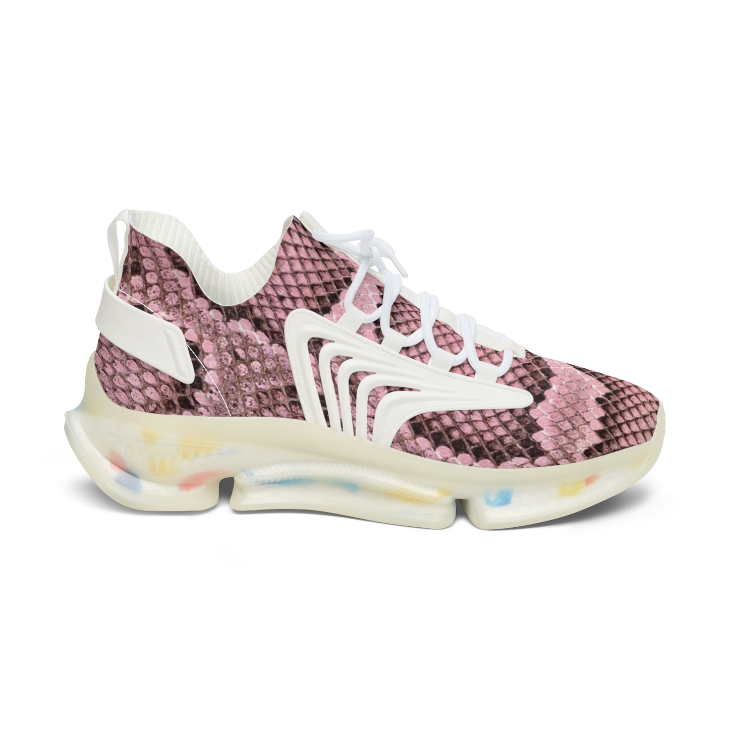 Sneakers Women's Mesh pink reptile by Mariu del Campo.