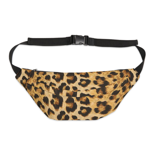 Fanny Pack Large Leopard by Mariu del Campo — zipper and strap detail