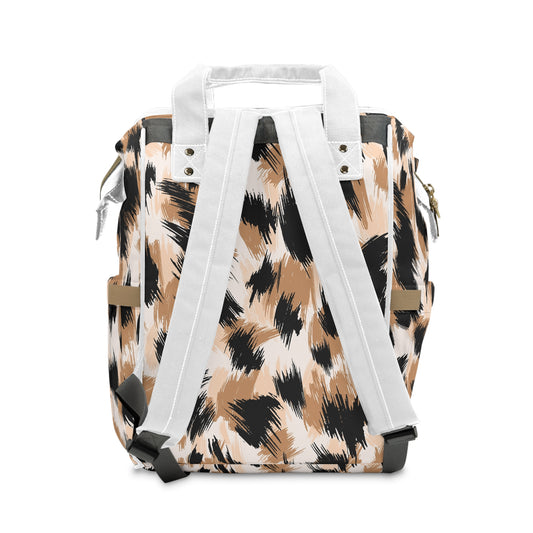 Diaper Backpack Love by Mariu del Campo — open showing multiple compartments