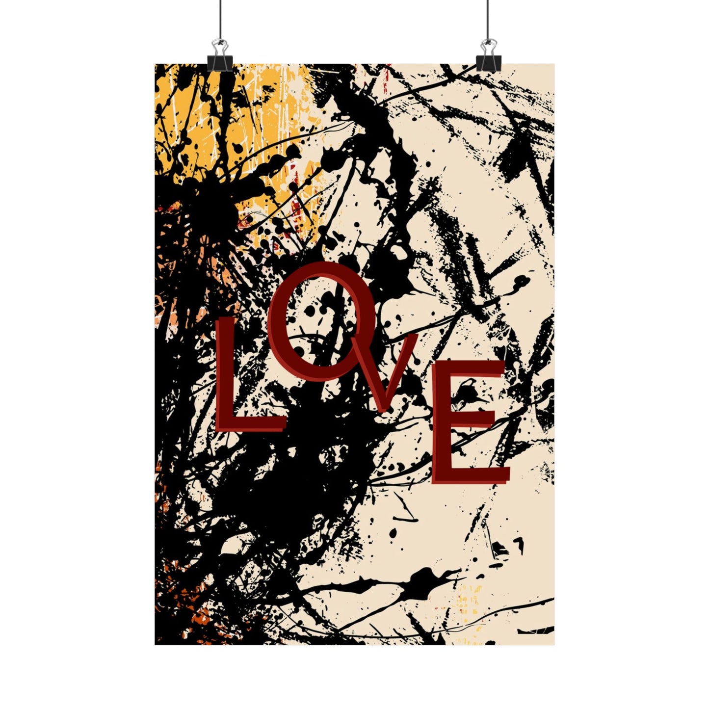 Posters Matte Vertical Love Paint by Mariu del Campo.