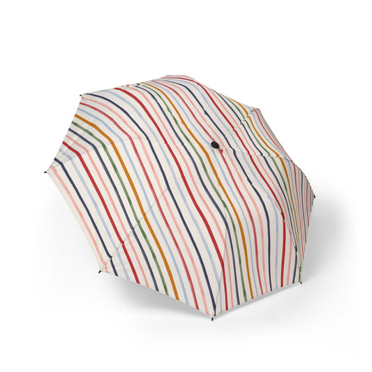 Umbrella Colorful Striped by Mariu del Campo — folded compact view
