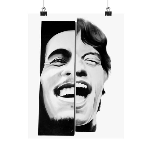 Poster Bob and Mick Matte Vertical by Mariu del Campo — large format framed on wall