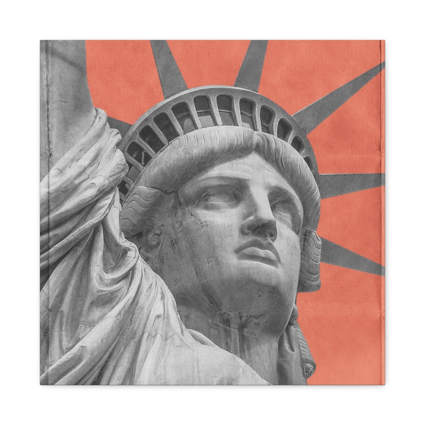 Canvas Matte featuring the iconic Liberty Statue by Mariu del Campo.
