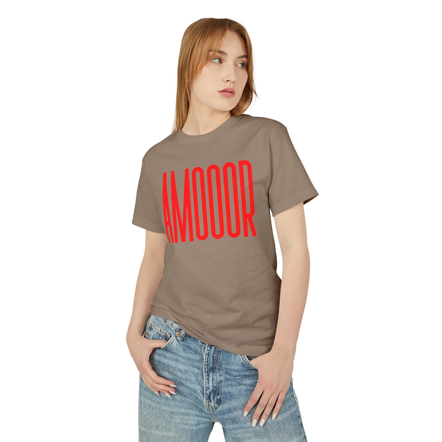 T-Shirt AMOOOR Unisex Heavyweight Cotton Tee by Mariu del Campo.