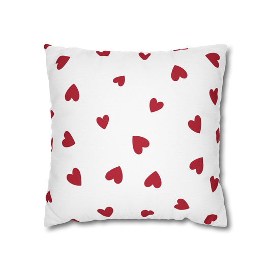 Pillowcase Spun Polyester Square Heart by Mariu del Campo — 16x16 size detail