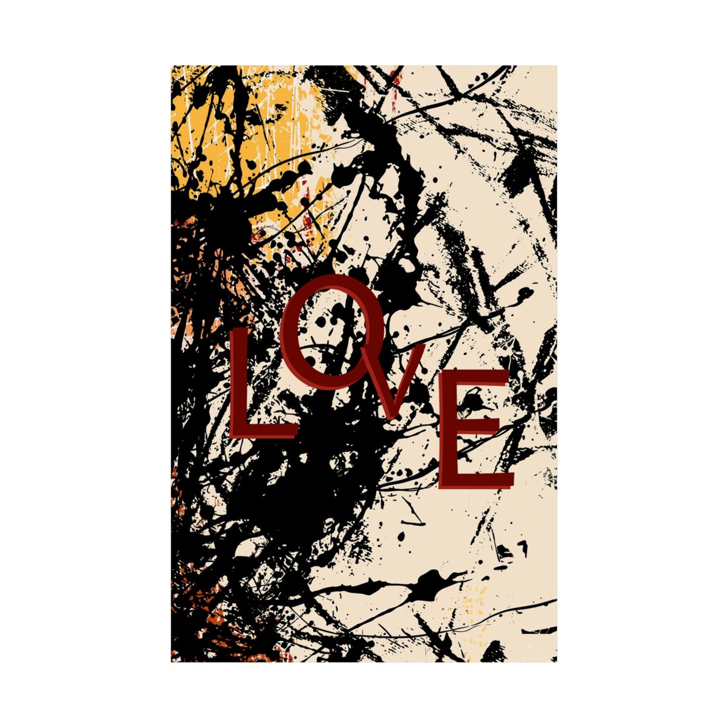 Posters Matte Vertical Love Paint by Mariu del Campo.