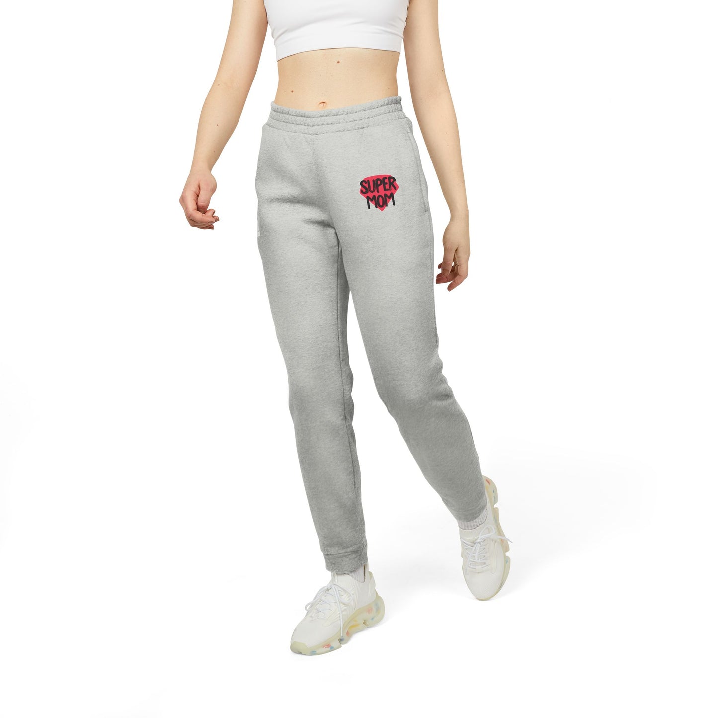 adidas® Unisex Fleece Joggers Super Mom by Mariu del Campo.