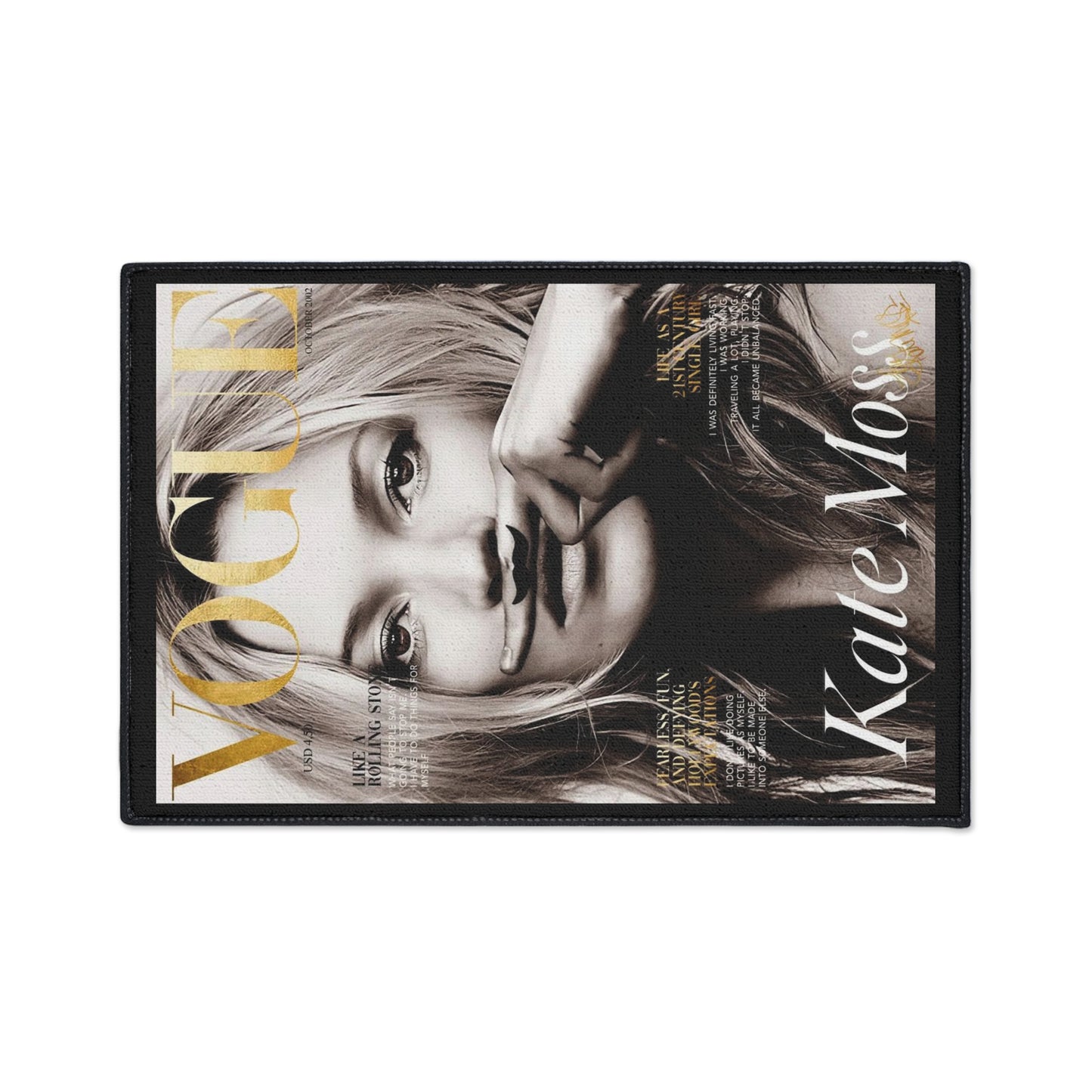 Floor Mat Kate Moss by Mariu del Campo.