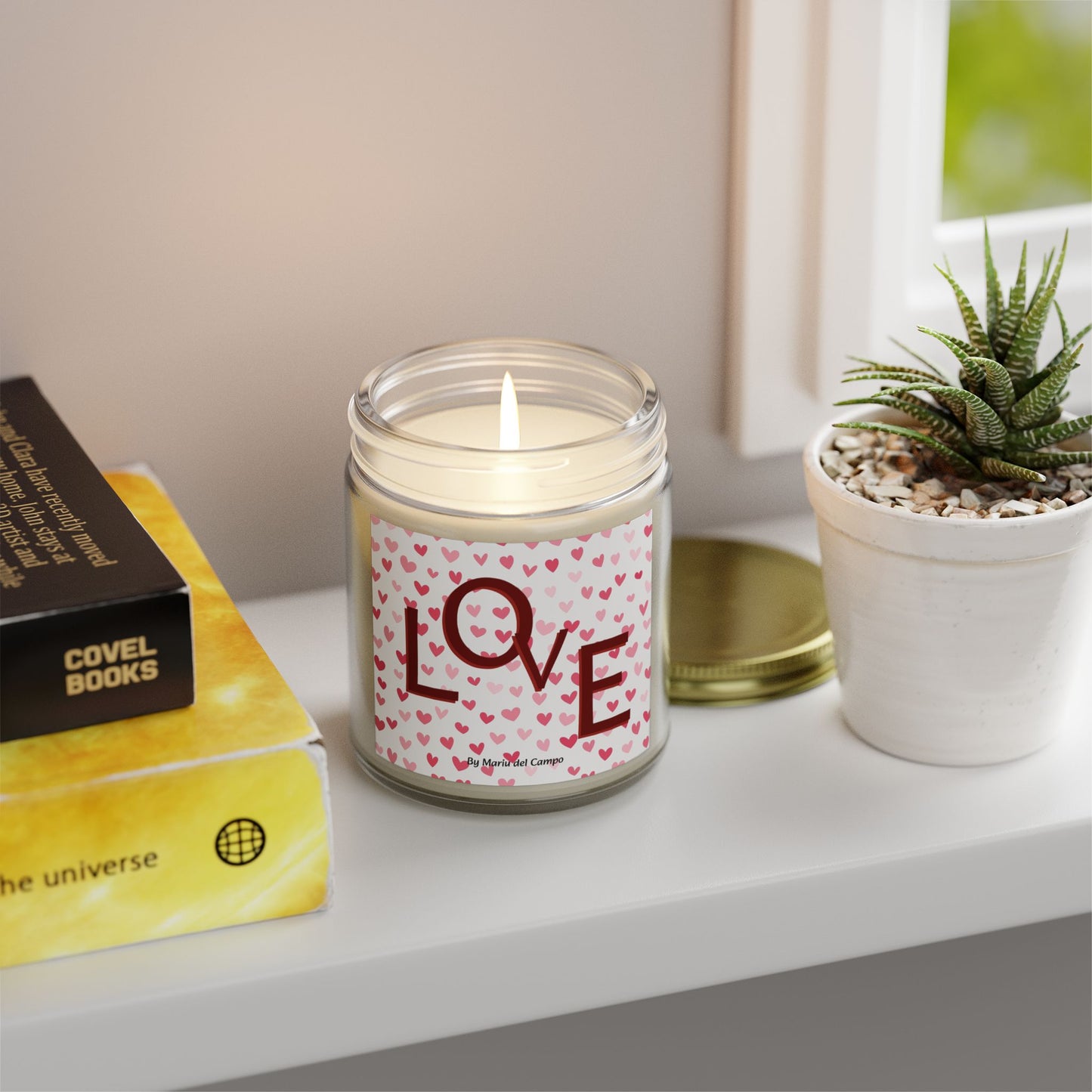 Scented Coconut Apricot Candles (4oz, 9oz) by Mariu del Campo.