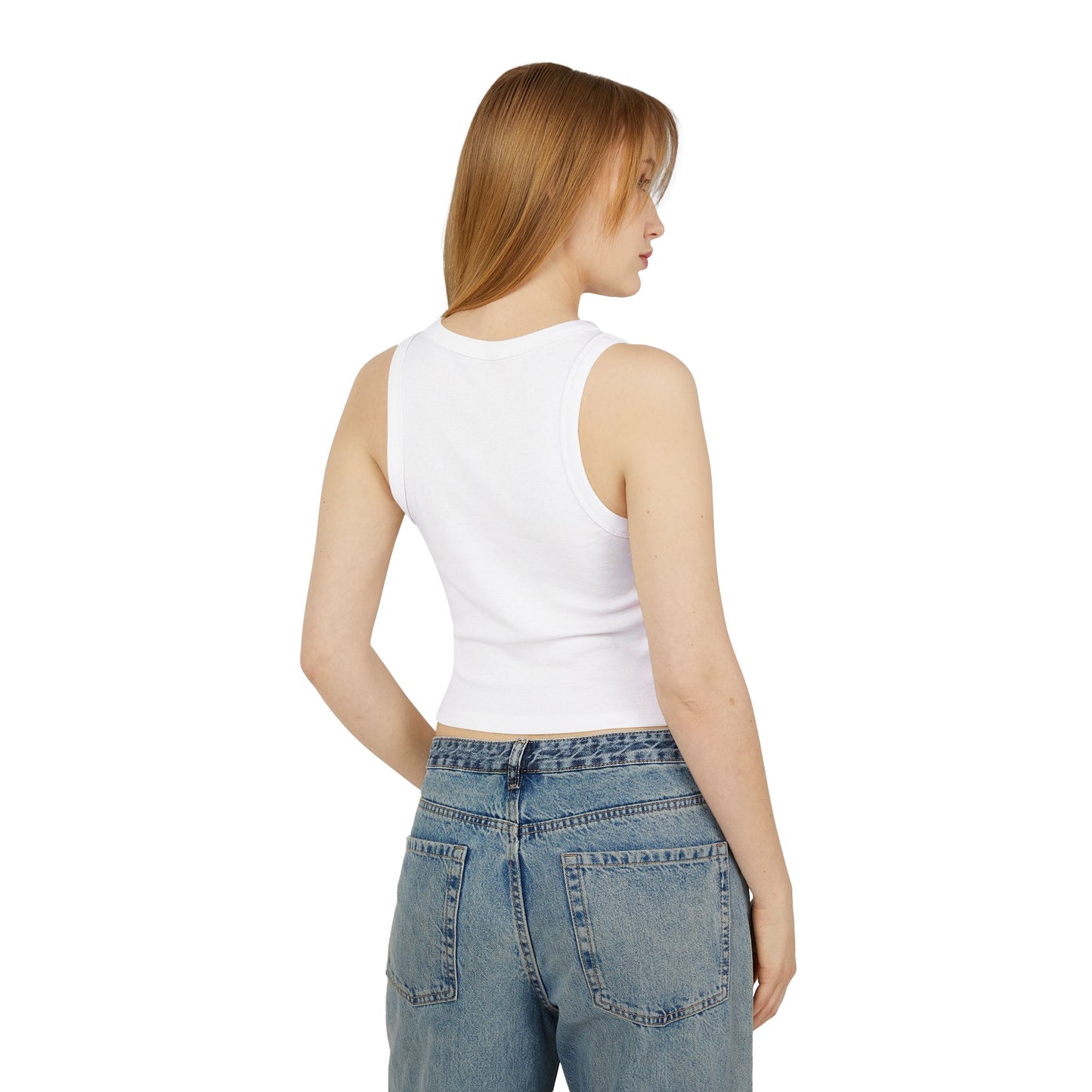 Top Women's Micro Rib Racer Tank rock star by Mariu del Campo.