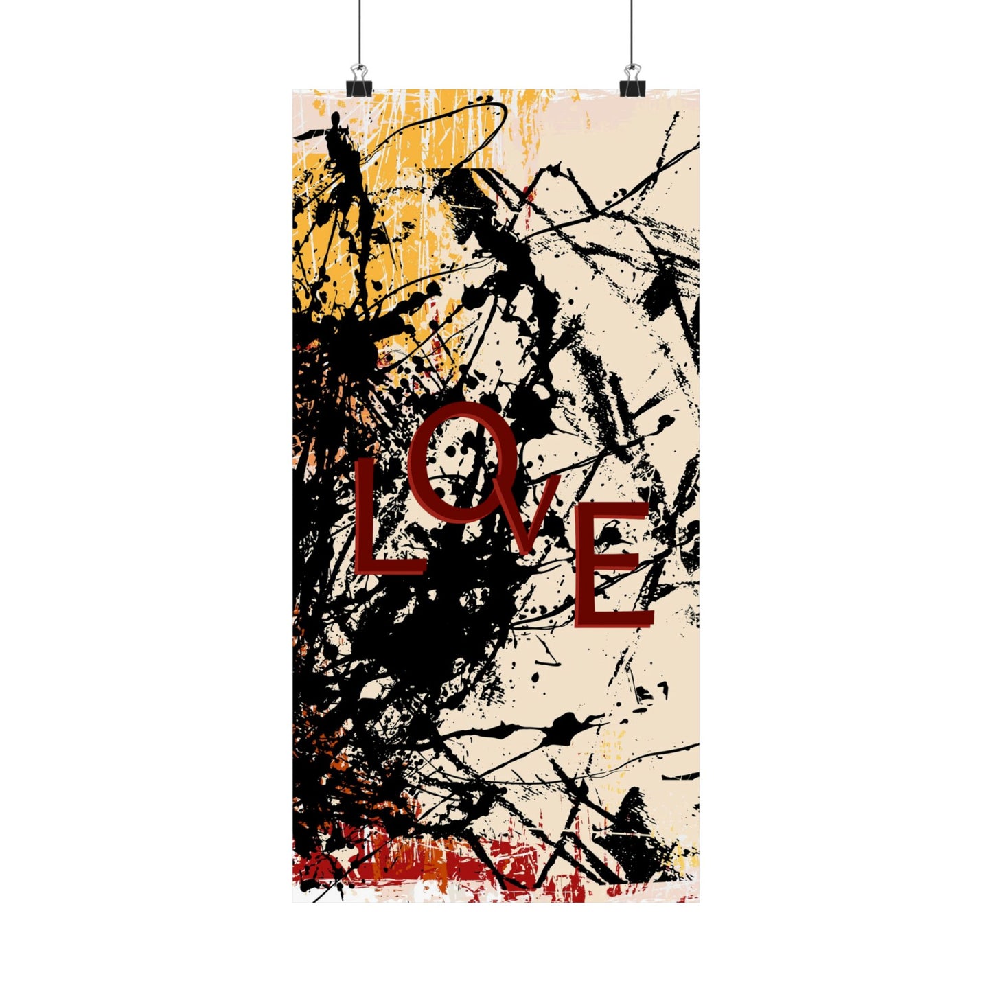 Posters Matte Vertical Love Paint by Mariu del Campo.