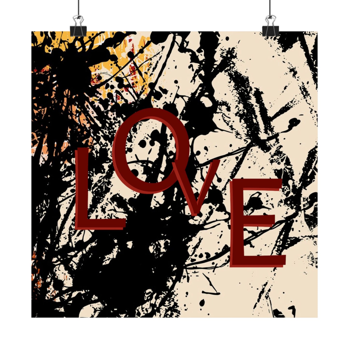 Posters Matte Vertical Love Paint by Mariu del Campo.