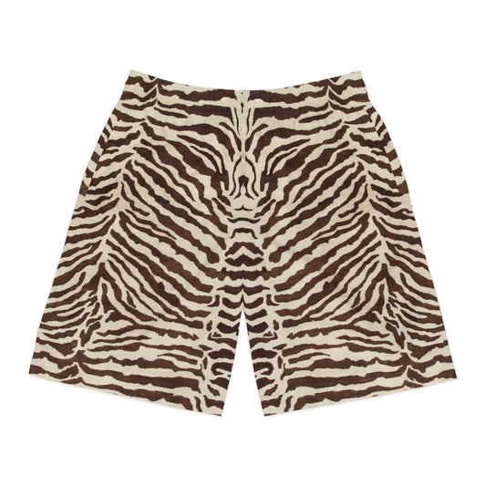 Jogger Shorts Safari Print by Mariu del Campo — back view elastic waist