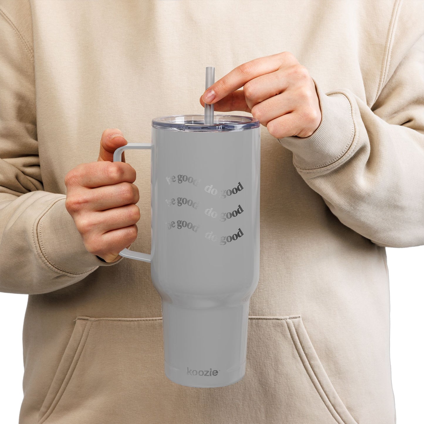 Insulated Tumbler 40oz with Engraved Be Good Do Good by Mariu del Campo.