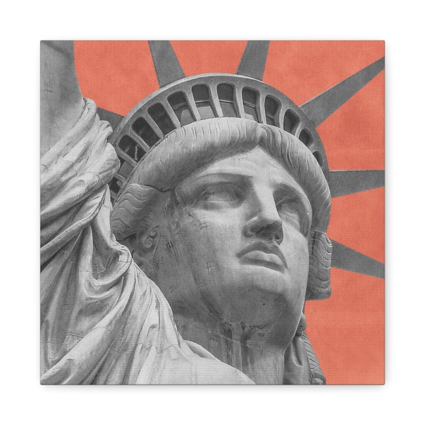Canvas Matte featuring the iconic Liberty Statue by Mariu del Campo.