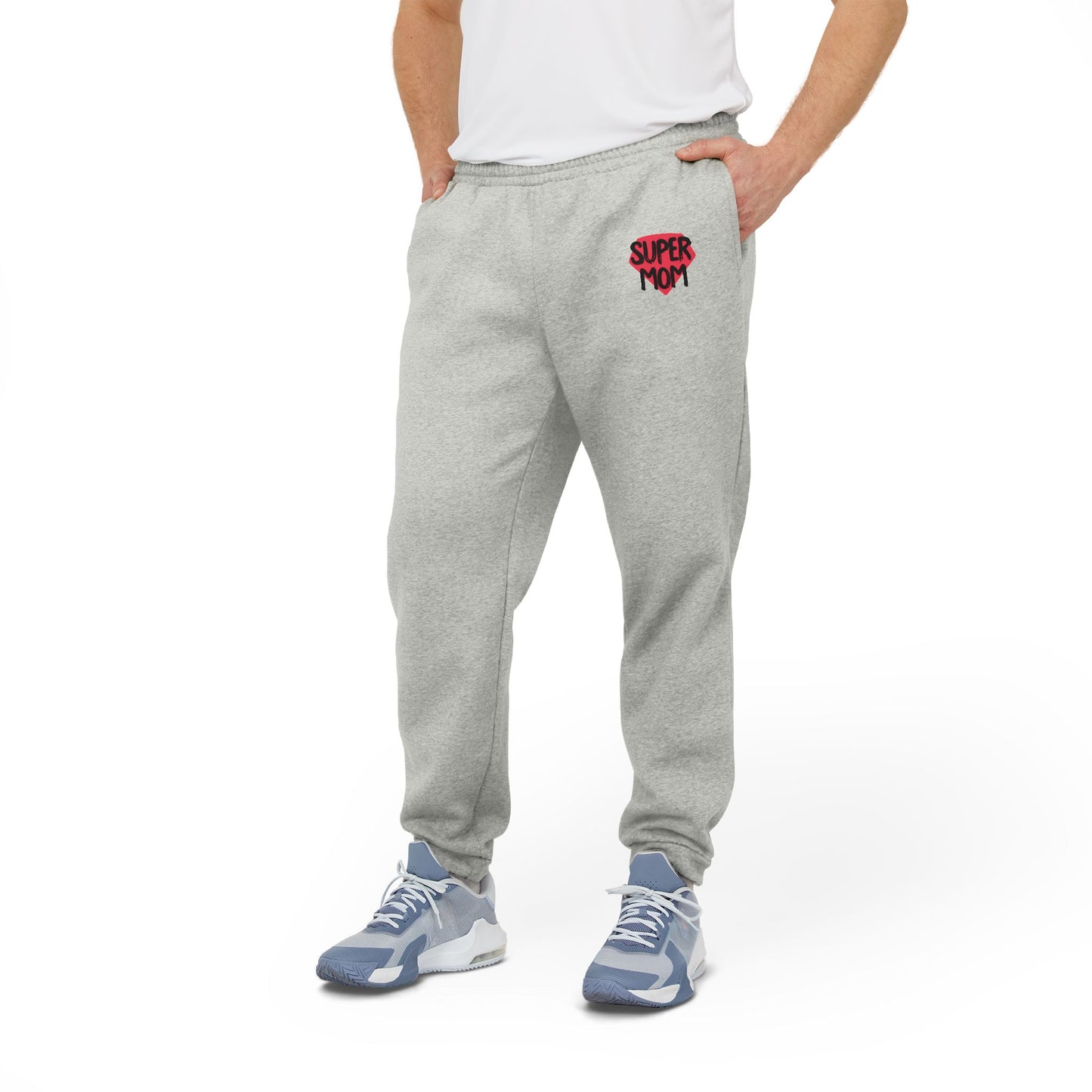 adidas® Unisex Fleece Joggers Super Mom by Mariu del Campo.
