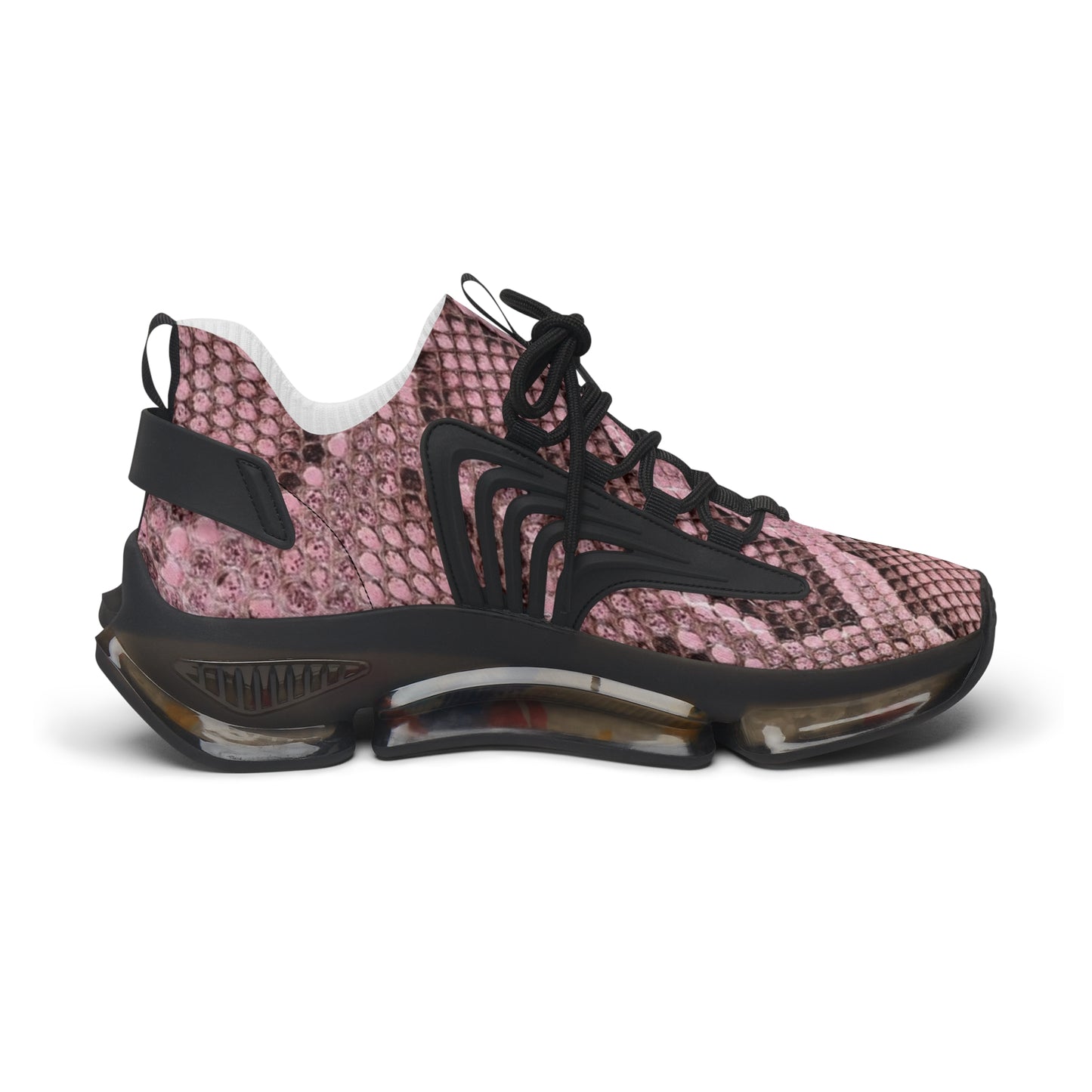 Sneakers Women's Mesh pink reptile by Mariu del Campo.