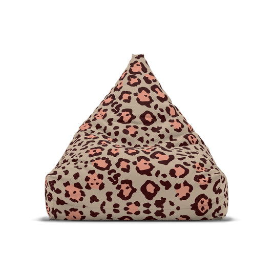 Bean Bag Chair Cover Leopard by Mariu del Campo — large size styled in room