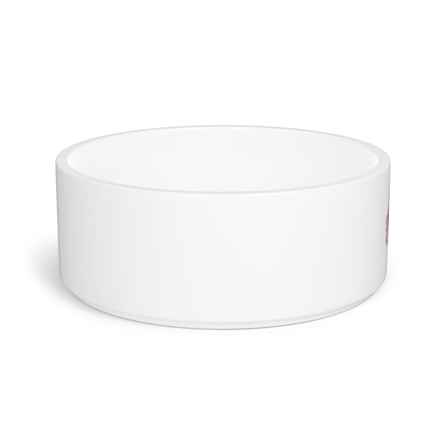 Pet Bowl white ceramic Love by Mariu del Campo.