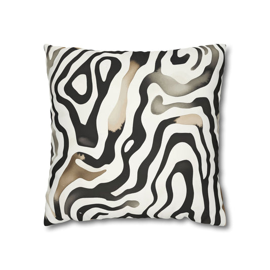 Pillowcase Square Poly Canvas African Wild by Mariu del Campo — 18x18 size detail