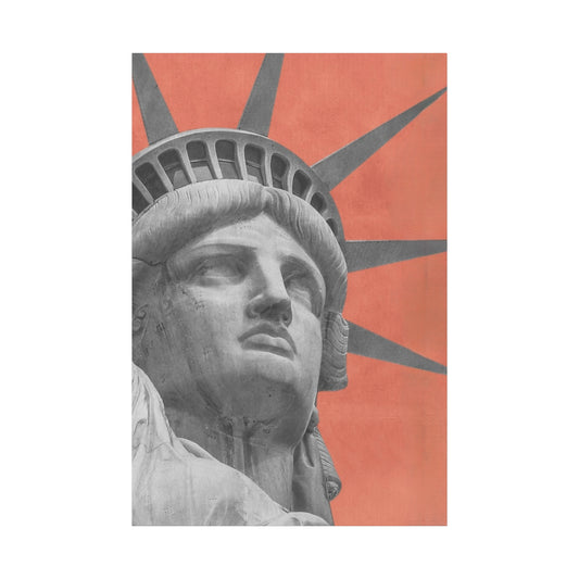 Canvas Matte Stretched Liberty Statue by Mariu del Campo — vertical 30x60 format