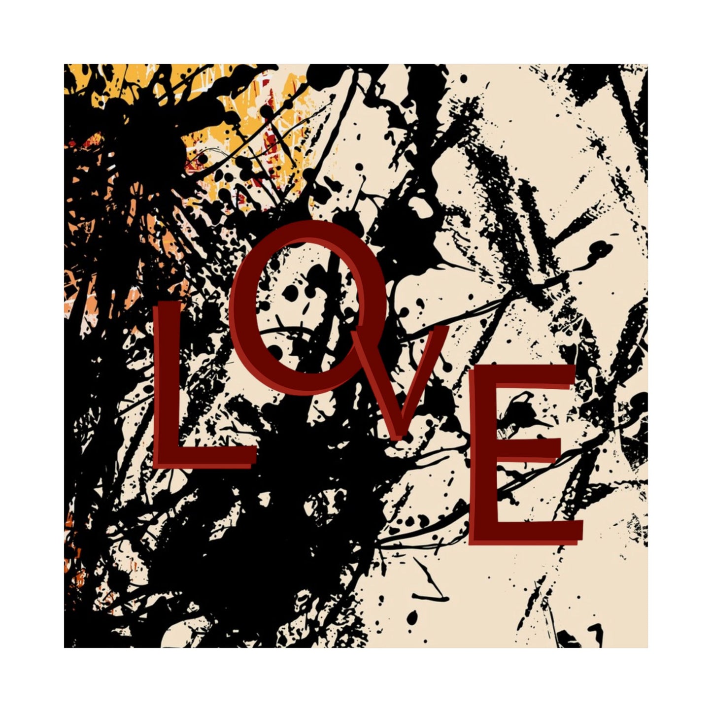 Posters Matte Vertical Love Paint by Mariu del Campo.