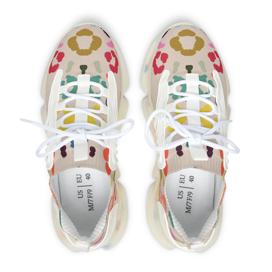 Sneakers Mesh Women's Colorful Leopard by Mariu del Campo — side profile view