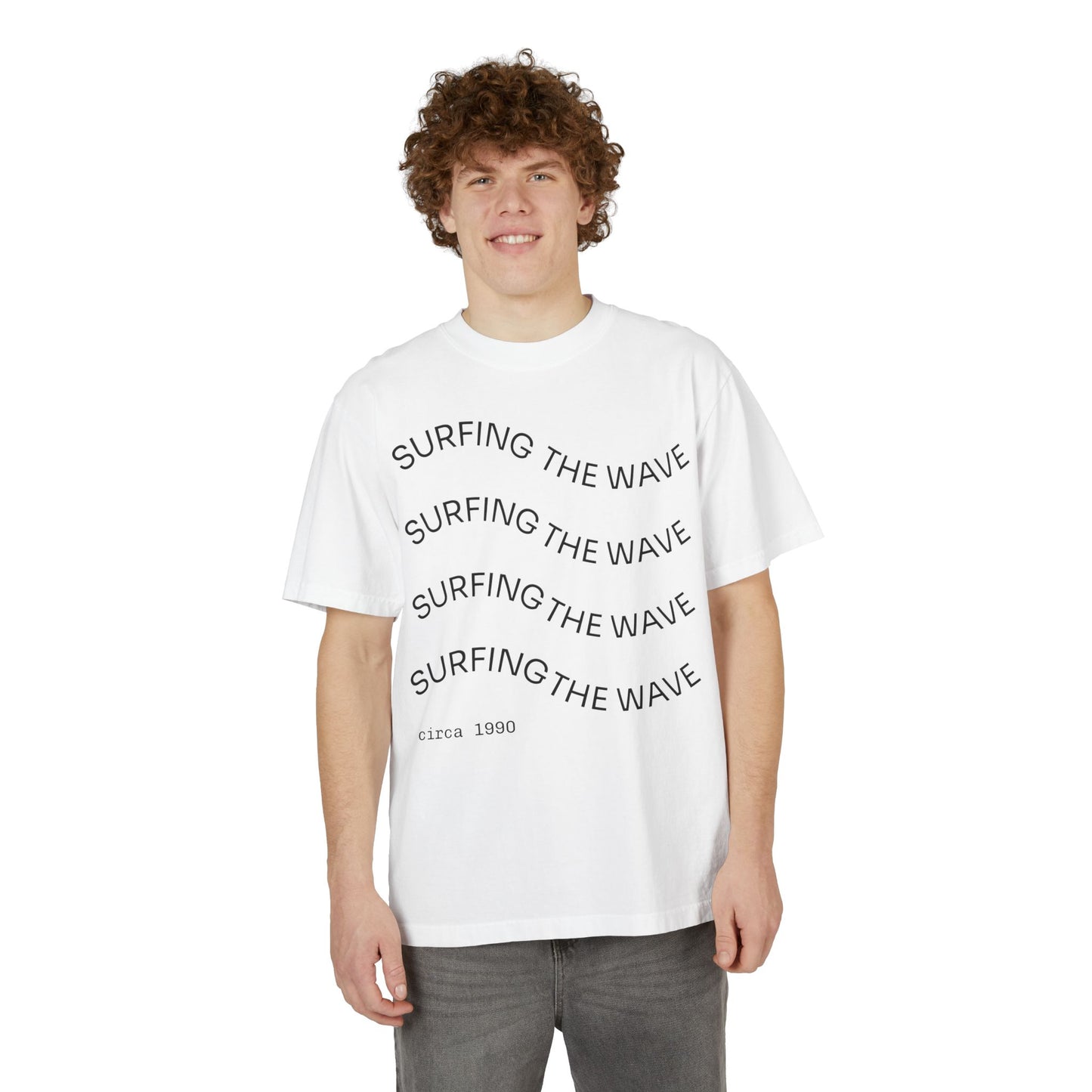 T-Shirt Surfing Wave Unisex by Mariu del Campo.