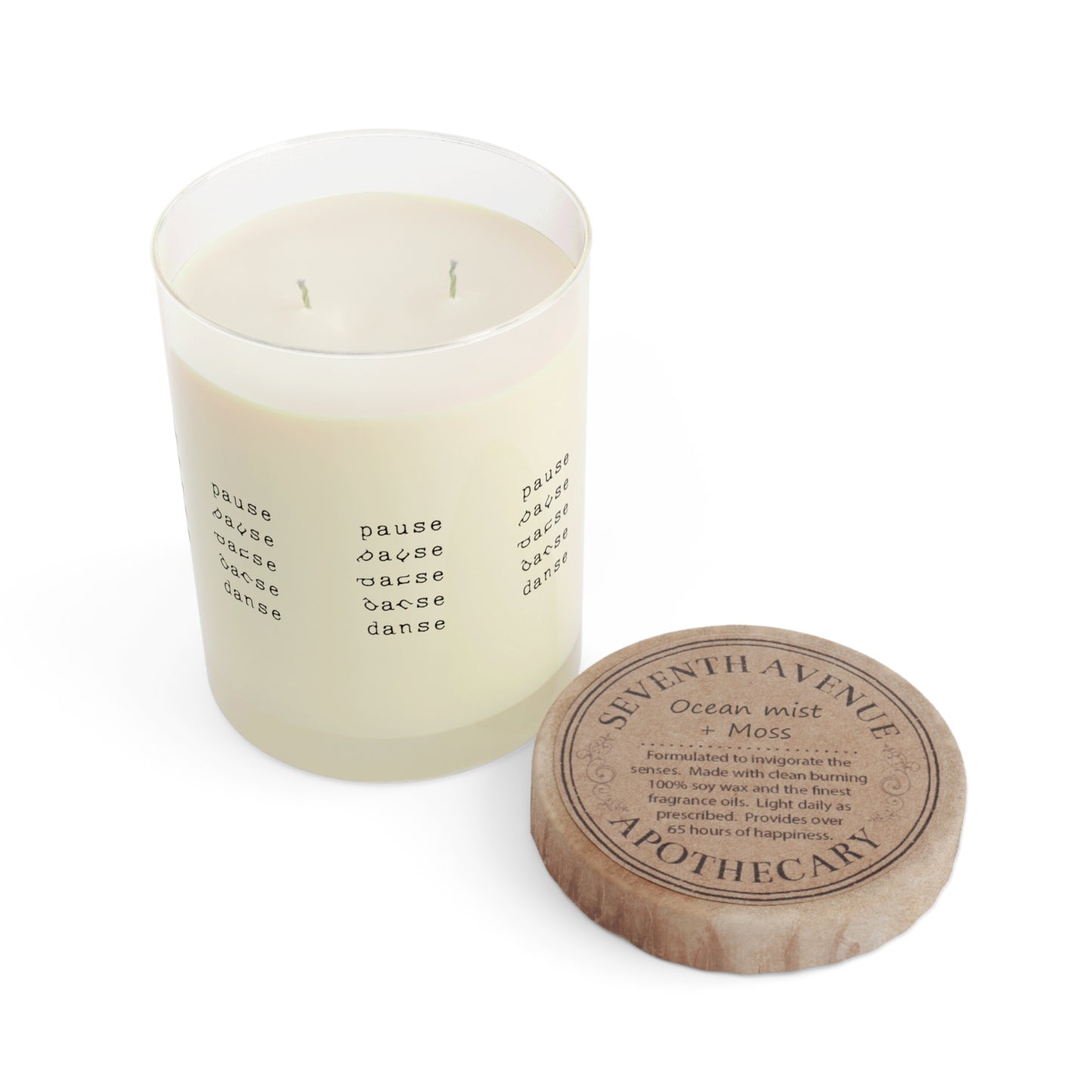Scented Candle - Full Glass, 11oz pause danse by Mariu del Campo.