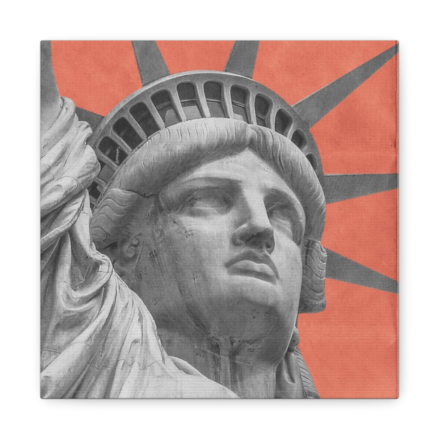 Canvas Matte featuring the iconic Liberty Statue by Mariu del Campo.