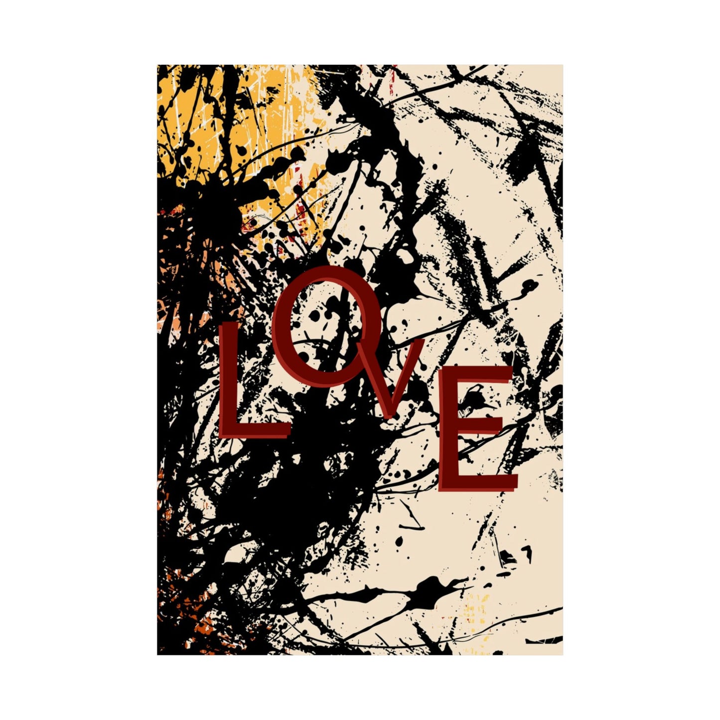 Posters Matte Vertical Love Paint by Mariu del Campo.