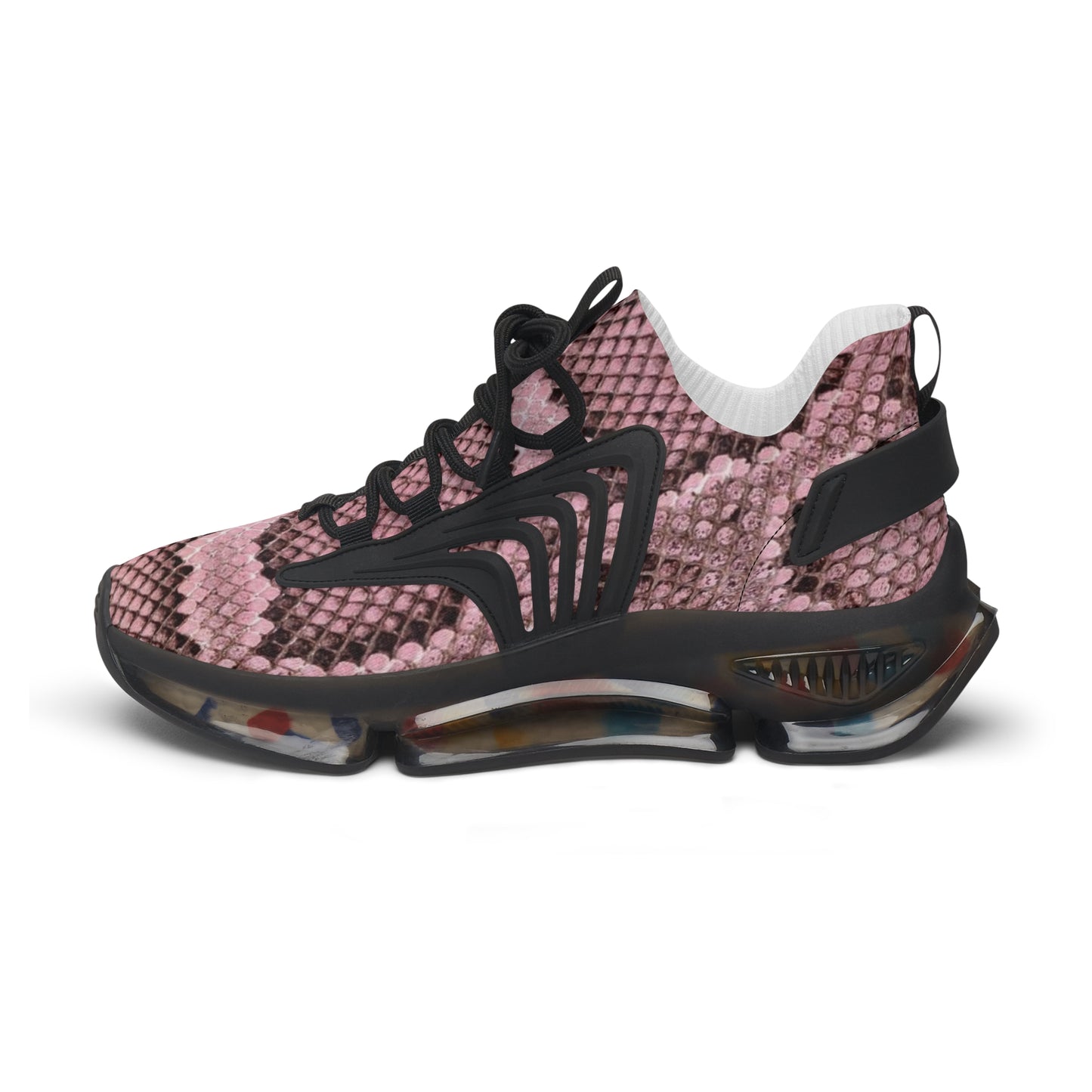 Sneakers Women's Mesh pink reptile by Mariu del Campo.