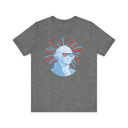 T-Shirt George Washington Unisex by Mariu del Campo — back view full design