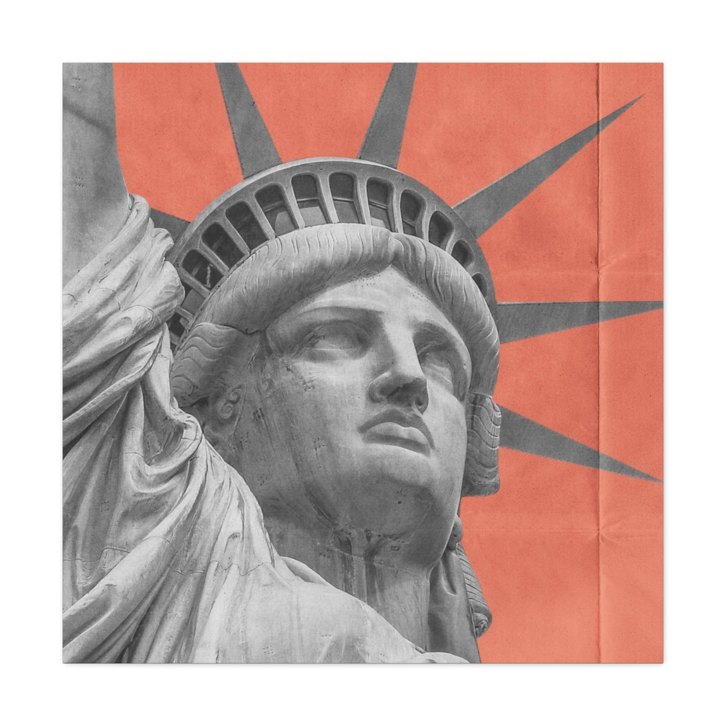 Canvas Matte featuring the iconic Liberty Statue by Mariu del Campo.