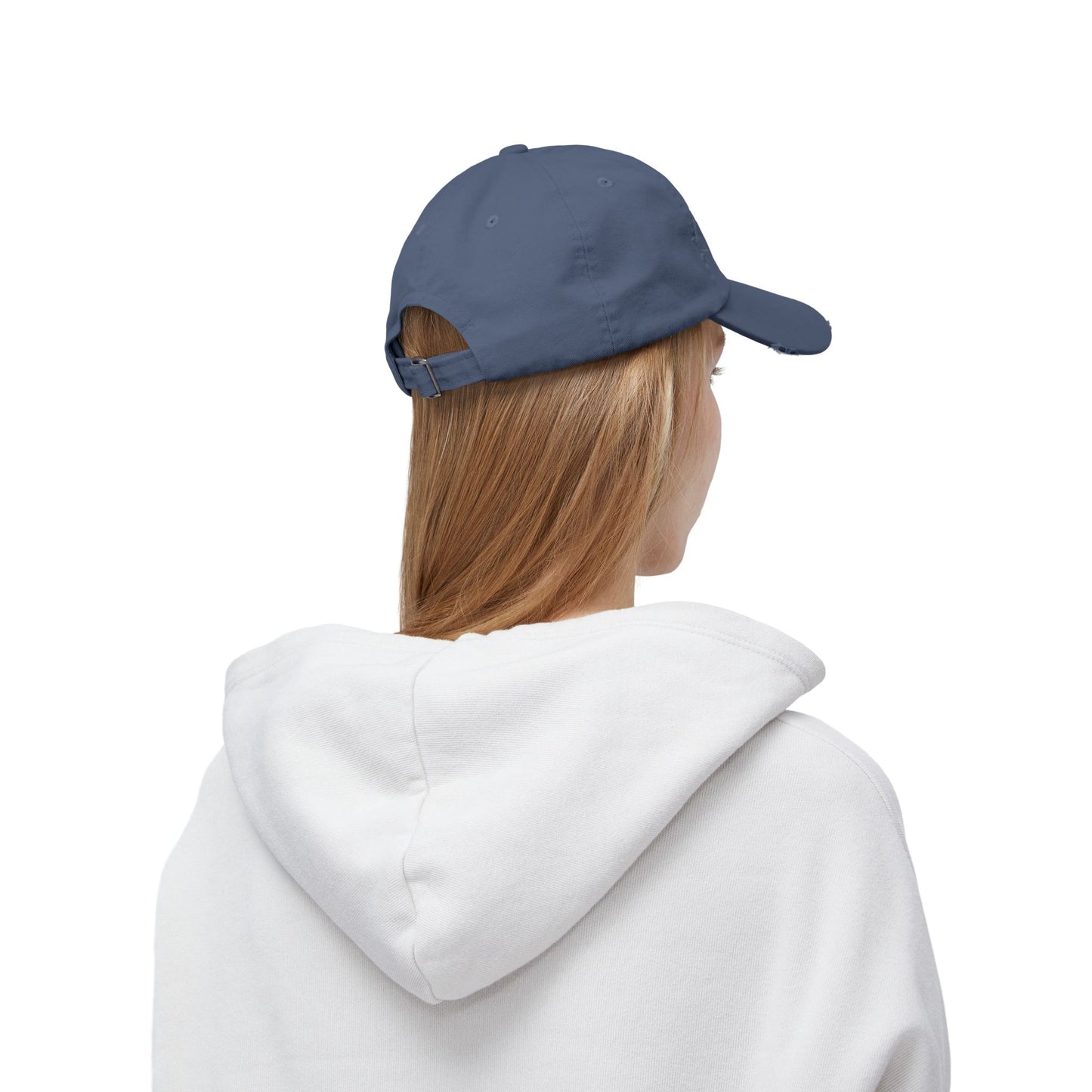 Hat Unisex Distressed Cap Love by Mariu del Campo. - Mariu del Campo