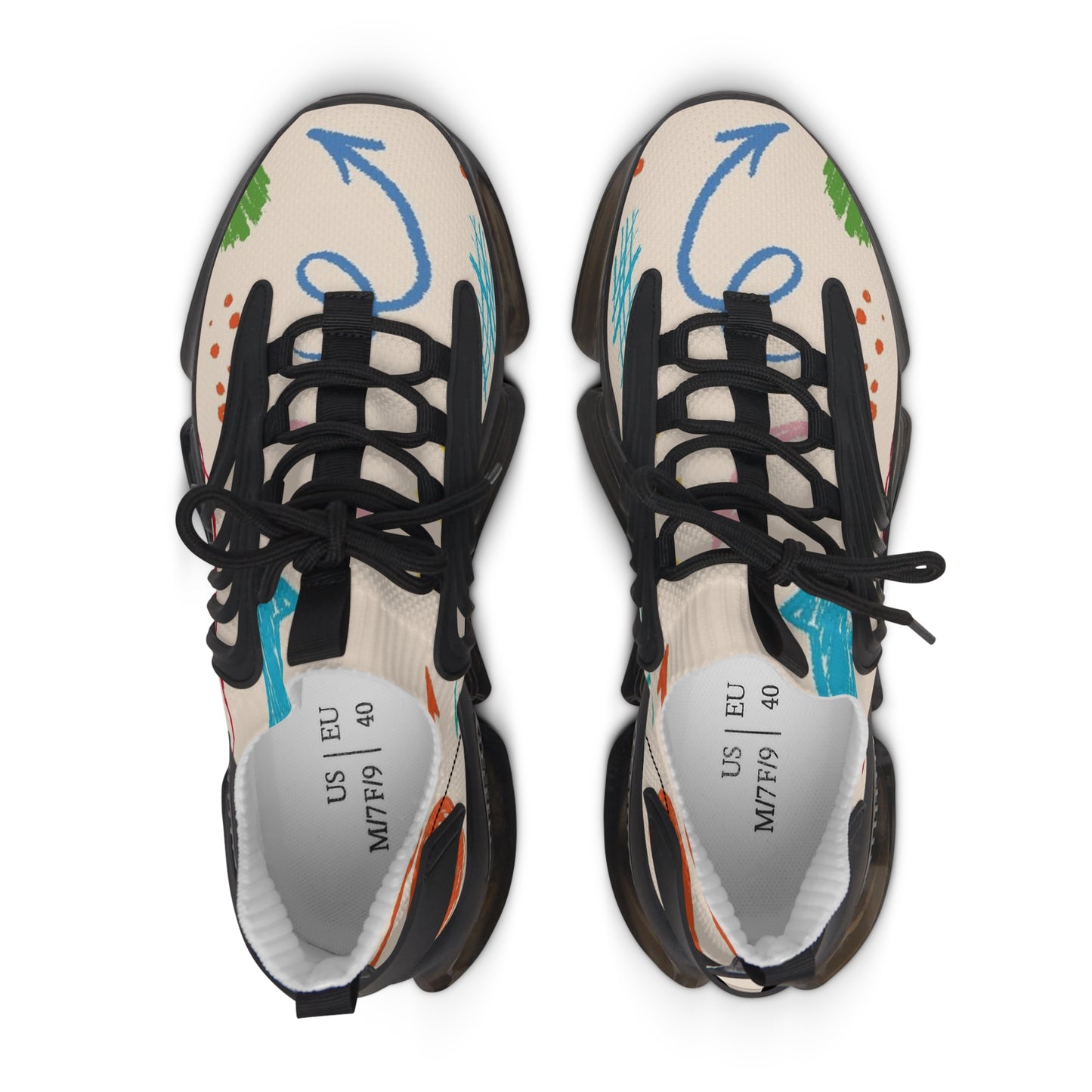 Sneakers Women's Mesh symbols by Mariu del Campo.