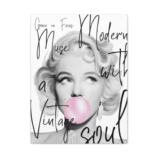 Canvas Stretched Marilyn Monroe by Mariu del Campo — 20x40 large format detail