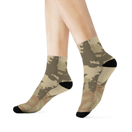 Socks Crew Soft Camo by Mariu del Campo — ankle option side view