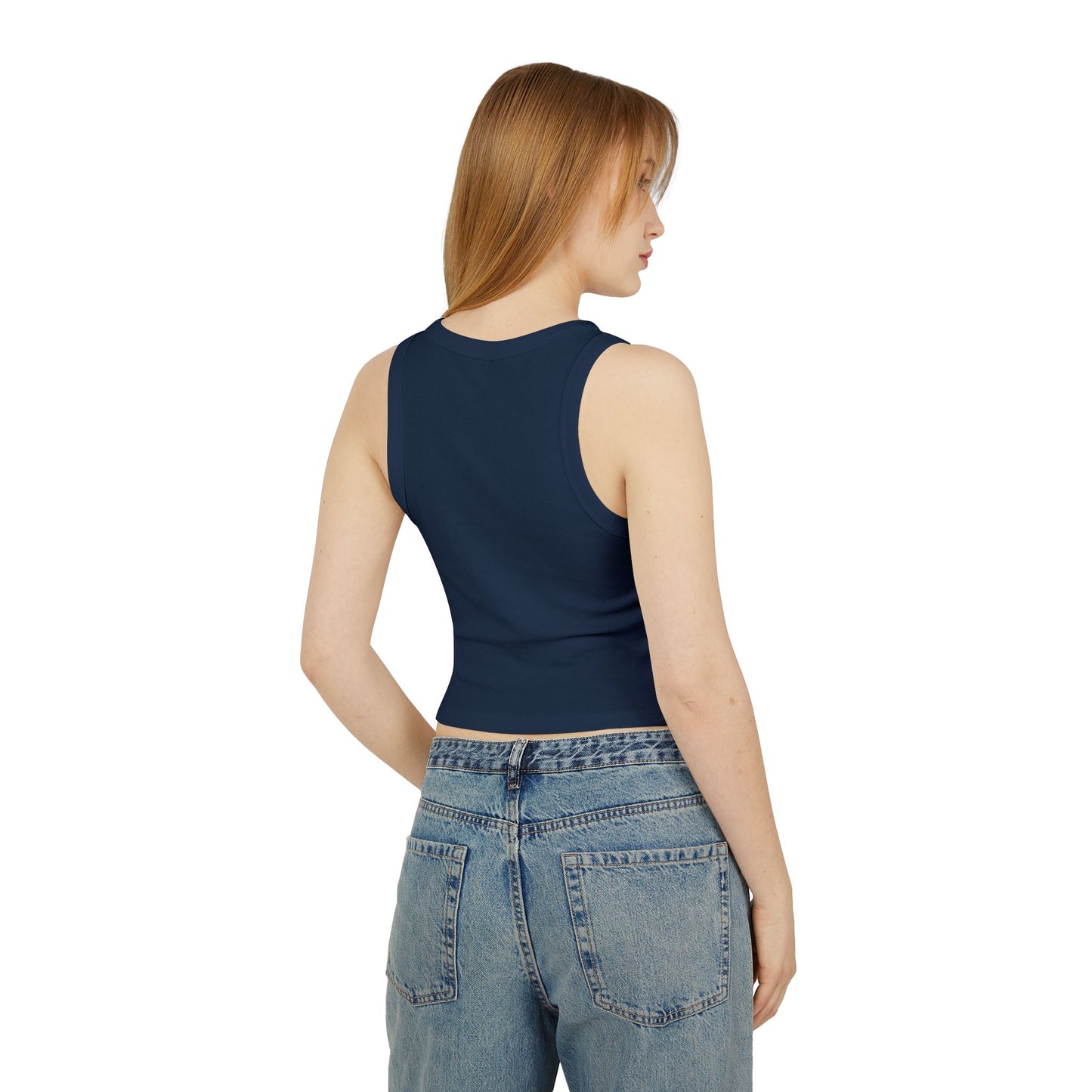 Top Women's Micro Rib Racer Tank rock star by Mariu del Campo.